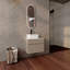 Meuble-lavabo mural de 81 cm (32 pouces) avec lavabo décoratif en céramique, panneau plat en PVC, 2 portes à fermeture amortie et 1 tiroir, emballage amovible, panneaux de particules-2082690693-2082690692