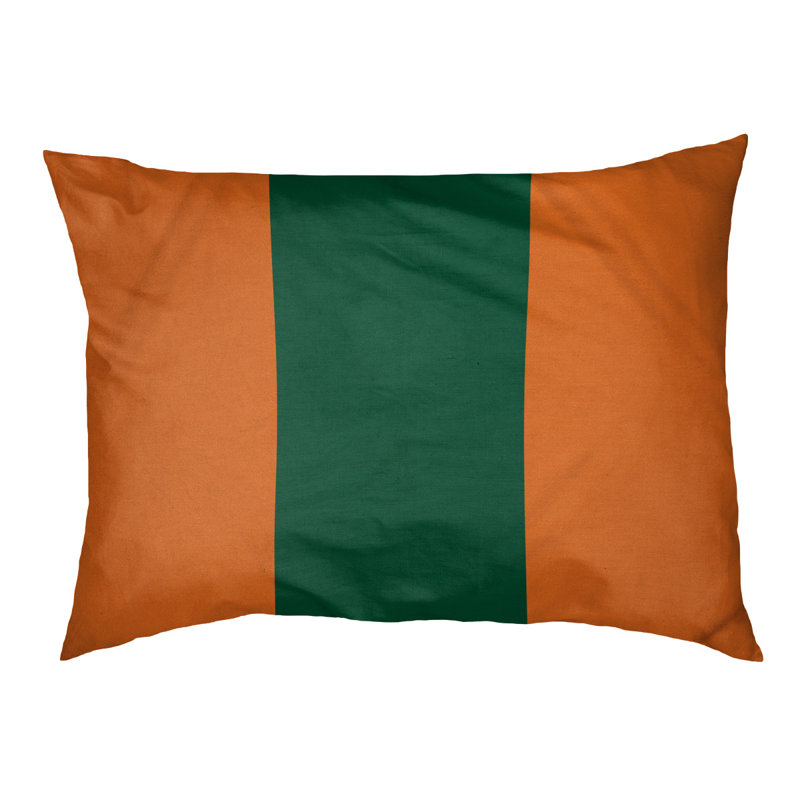 Coussin Miami, Moyen (l 28 po x P 18 po x H 6 po), Orange / vert / orange