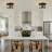 11.8" 2-Light Flush MountLighting, Matte Black, Clear Glass Shade