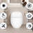 Glossy White 1.28 Single Flush Toilet - Ceramic Egg Shape, Noise-Minimizing Flushing, Comfortable -Proof, Bathroom-121639899