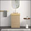 Meuble-lavabo à rayures en chêne clair Gada-1765692287