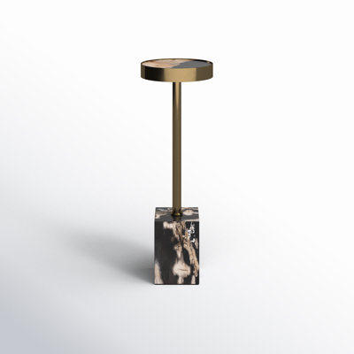 Arwin 25" Tall Stone Pedestal End Table Set
