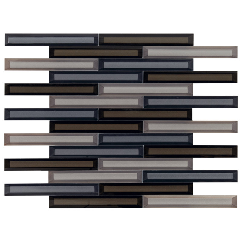 Carreau de mosaïque en verre 1 "x 6" Itona Tile (ensemble de 10) (9,80 pieds carrés par carton)
