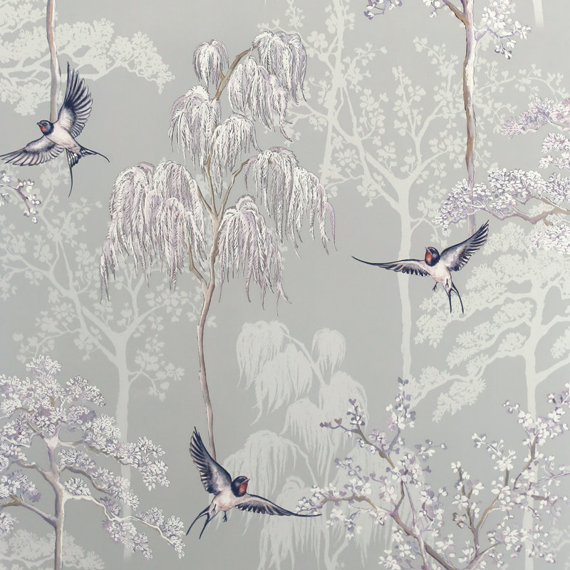 Papier peint gris Asuka