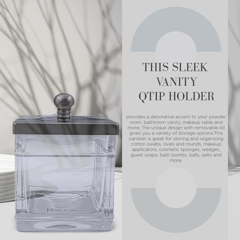  Pot de rangement en verre Apothecary - nickel satiné, Nickel satiné
