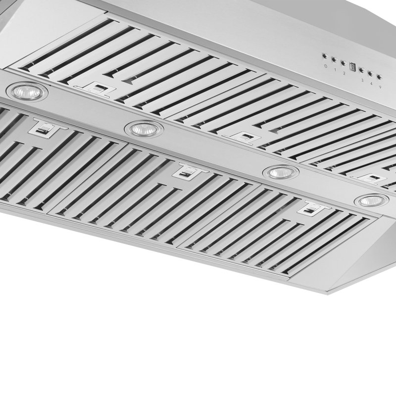 Hotte murale Coppito de 48 pouces, double moteur 1200 CFM, contrôle de 4 vitesses, tout acier inoxydable