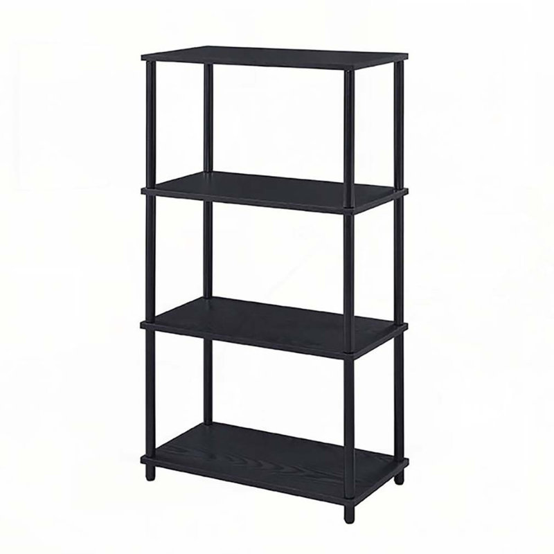 4-shelf Bookshelf With 15mm Panels For Primary Living Area, Black