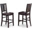 L'ensemble de 3 tables de salle à manger à hauteur de comptoir contient une table de cuisine rectangulaire et 2 chaises de salle à manger rembourrées en similicuir, 30 x 48 pouces, noir-31151481-125598878-125598879