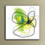 «Citron Petals» par Jan Weiss, reproduction d'art sur toile Green Floral Abstract-1416275098