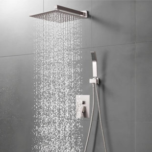 Système de robinet de douche à pression équilibrée 12 po avec douchette à main 12 po