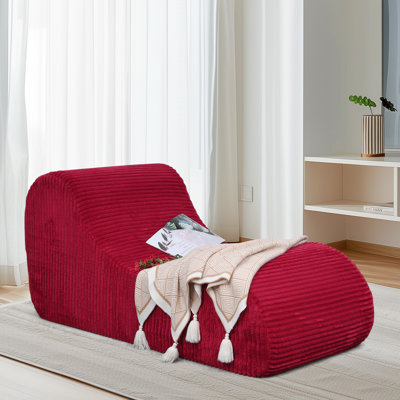 Curved Yoga Chaise Lounge for Adults with Removable Cushion Cover and High-Resilience Foam