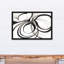 Toile abstraite encadrée avec cercles abstraits-855275437-853922640