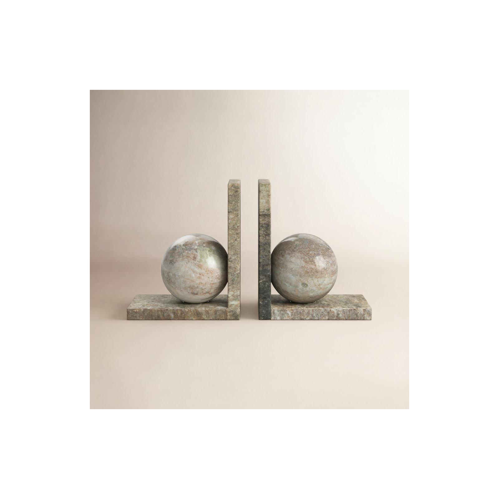 Orb Geometric Bookends, Gray