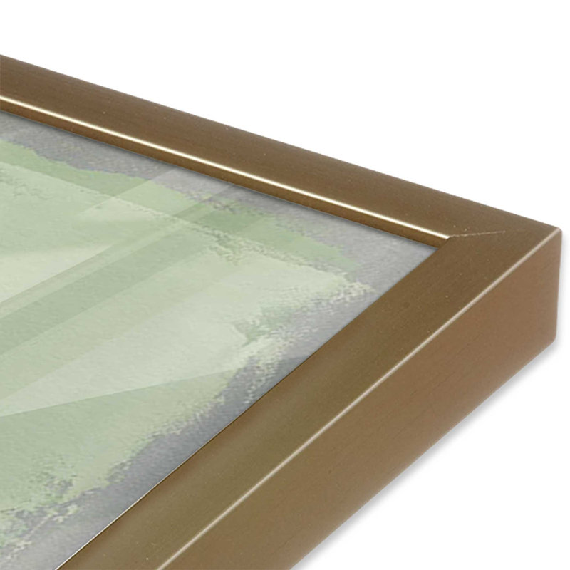 "Sunfield Glow Triptych" par Golden Glow Interiors 3 - Pièces sur papier, Or brossé, H 25,25 po x l 19,25 po