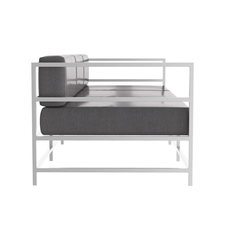 Delano Outdoor 3 - Seat Patio Sofa, Kessler Silver, Canvas Granite Sunbrella® Canvas