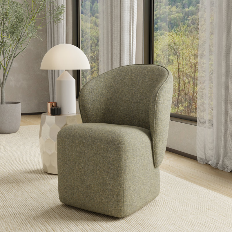 Chaise rembourrée avec accoudoirs, Sauge