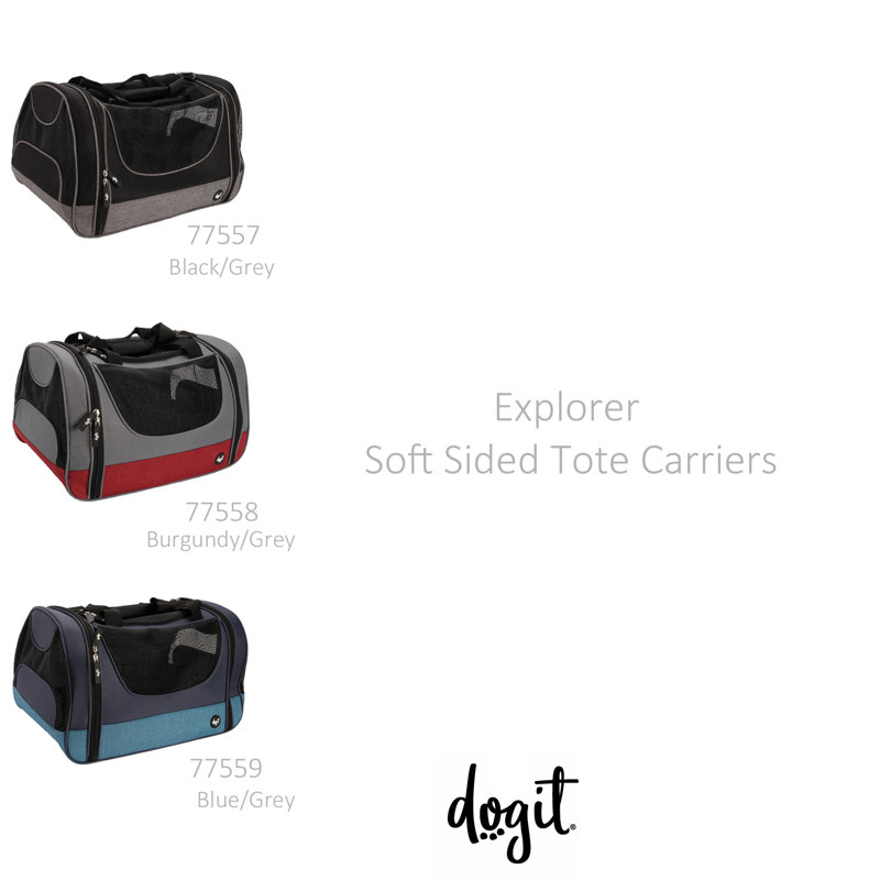 Sac de transport Dogit Explorer, Gris / Noir