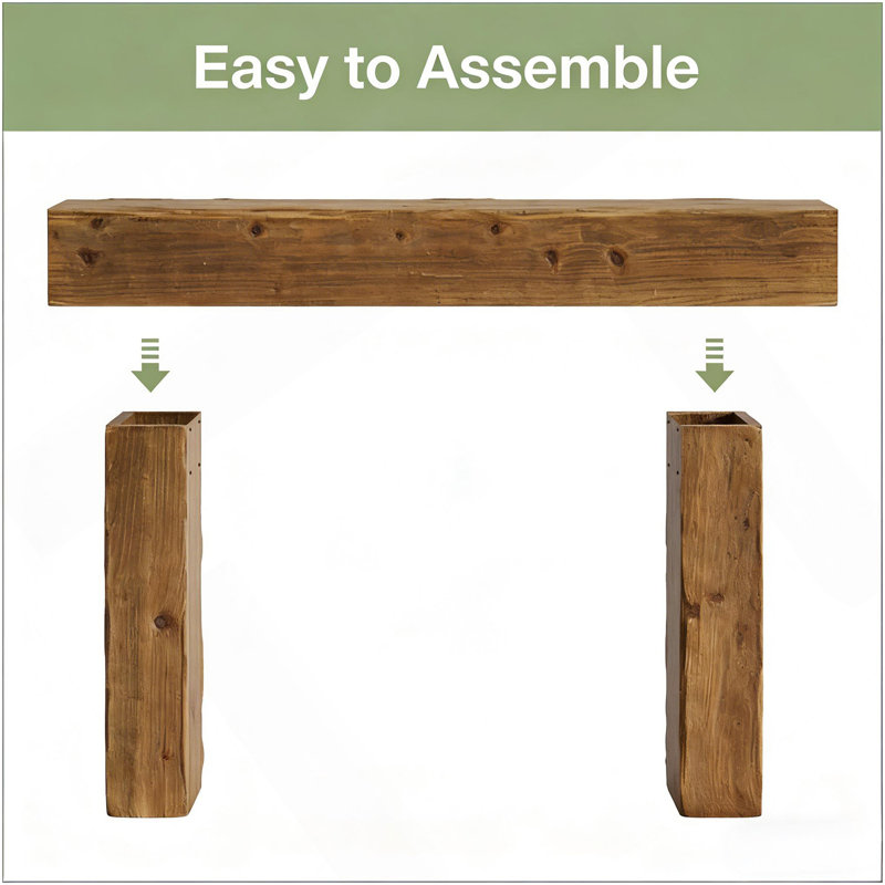 Versatile End Table,Compact Console Table,Wood Coffee Table, Rustic Brown