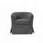 Fauteuil demi-tonneau pivotant en tissu tissé Falahee-112511492