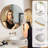 Round Wall Mirror, Metal Frame Circle Mirror for Bathroom, Bedroom & Entryway, Modern Rustic Decor, Heavy Duty Wall Mounted Vanity Mirror for Living Room, Hallway & Home Decor-583783567-583783561