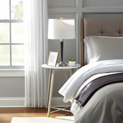 Abat-jour Polylinen, blanc, rond