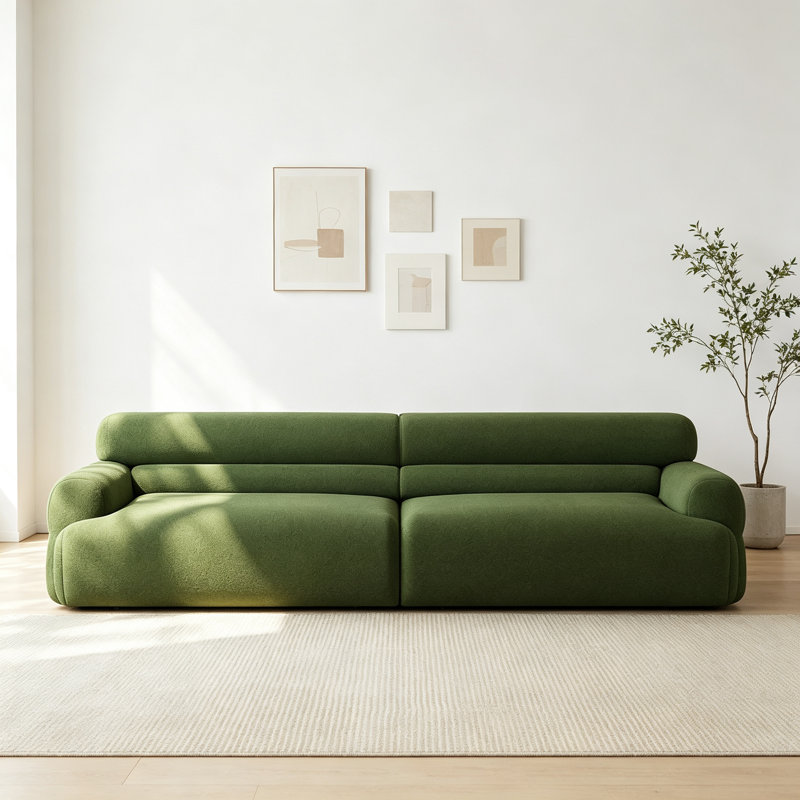 Canapé de style français simple et tendance, Chenille verte