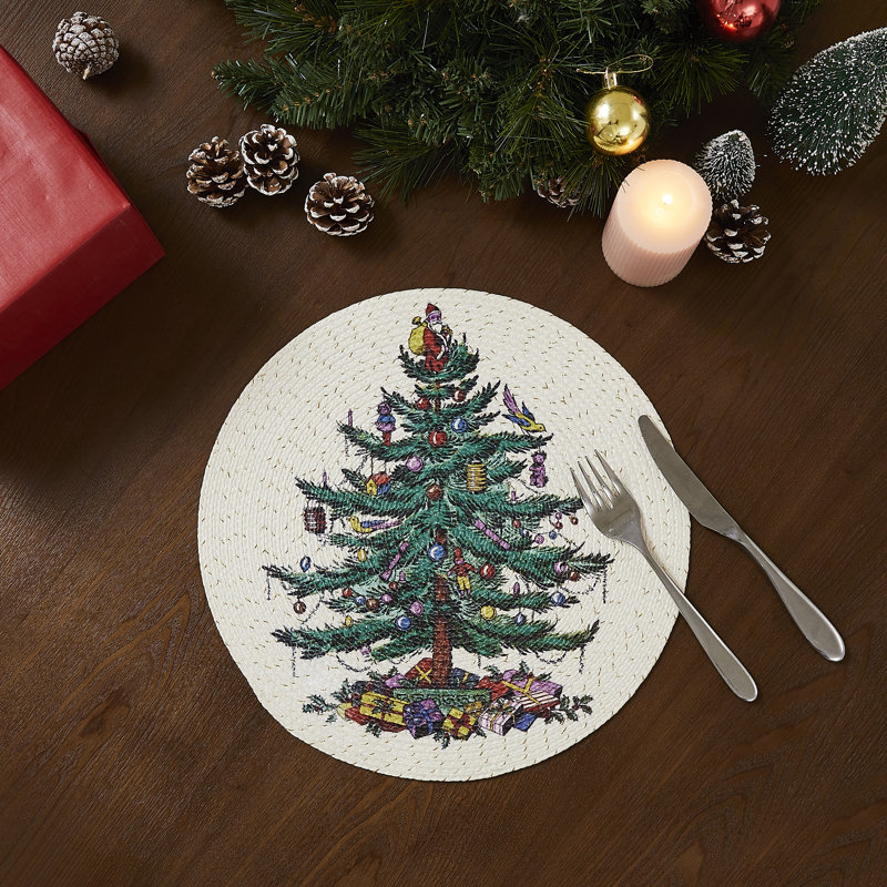 Spode® Christmas Tree Set of 4 Round Placemats