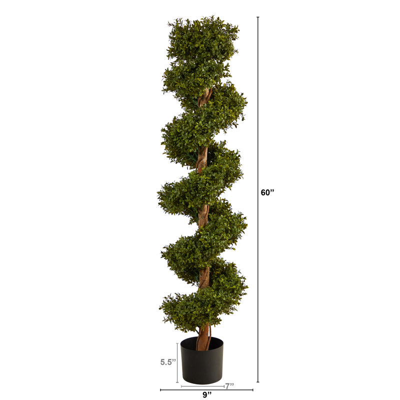 Buis artificiel en pot Darnell, H 60 po x l 9 po x P 9 po