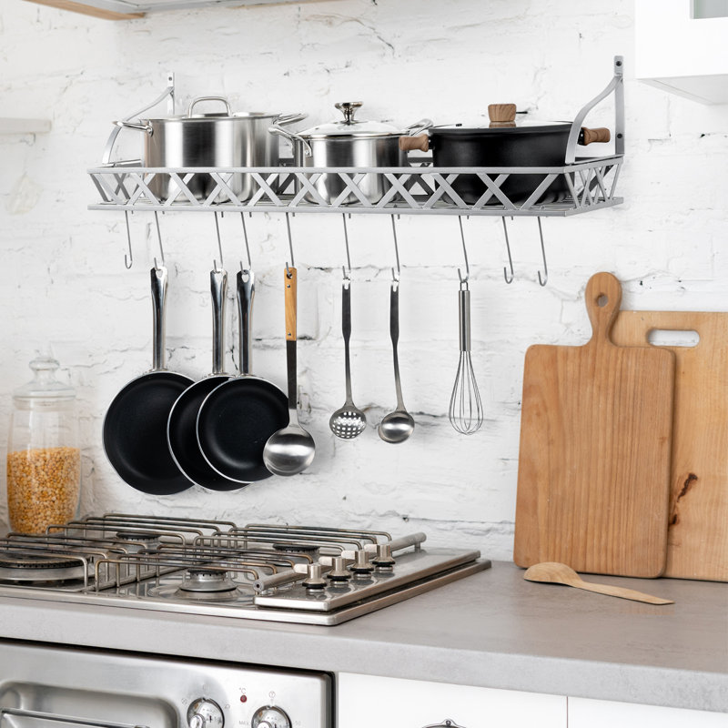 Metal Rectangle Wall Mounted Pot Rack