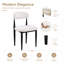 Ensemble de 2 chaises en chenille beige de 317,75 po de hauteur, pieds en métal noir robustes pour la salle à manger et la cuisine compactes