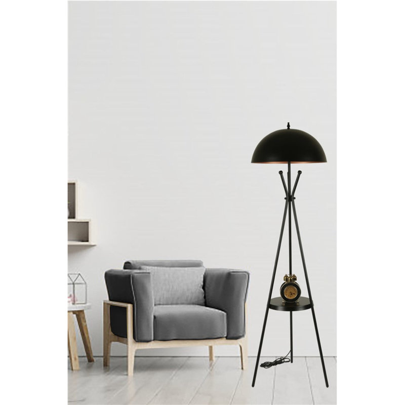 Jamarcus 165cm Traditional Floor Lamp, Black