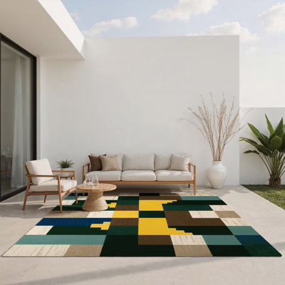 Angular Earth Indoor And Outdoor Area Rug