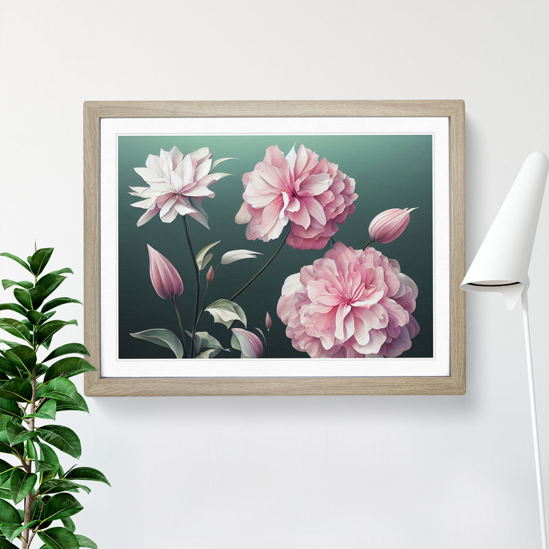 Great Flowers - Print, 46cm H x 64cm W, Oak
