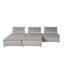 Canapé modulaire en velours gris clair 5 pièces Anna-806888957