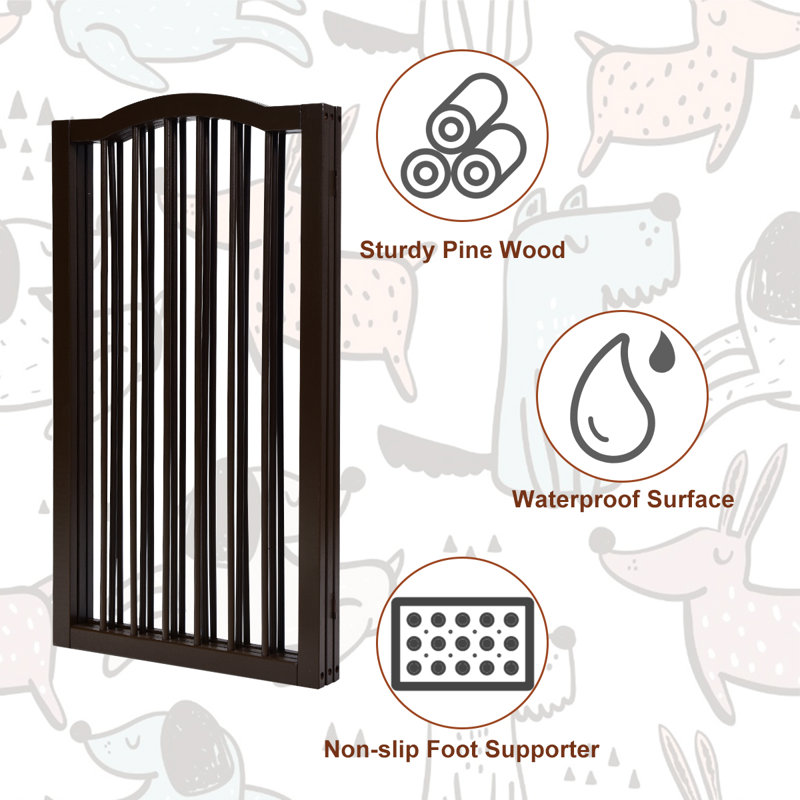 Closson Wood Free Standing Pet Gate