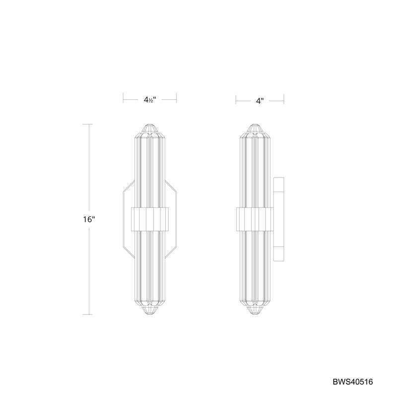 Plumeria 2 - Light LED Armed Sconce, Aged Brass