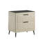 Mavela Wide Wale Corduroy Upholstery Panel Queen Bed with 2 Nightstands