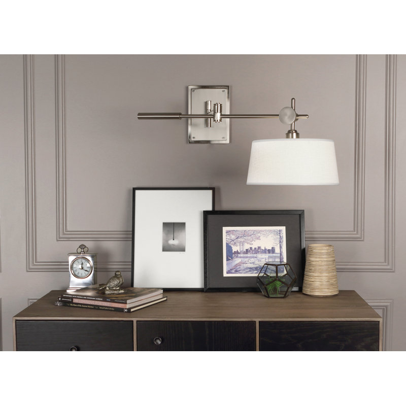Lampe avec bras articulé Rico Espinet Miles, Nickel brossé