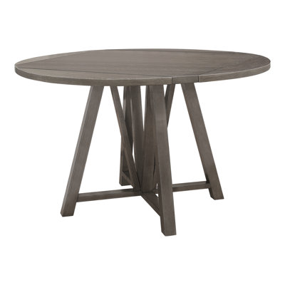 Nicolette Extendable Round Solid Wood Base Dining Table