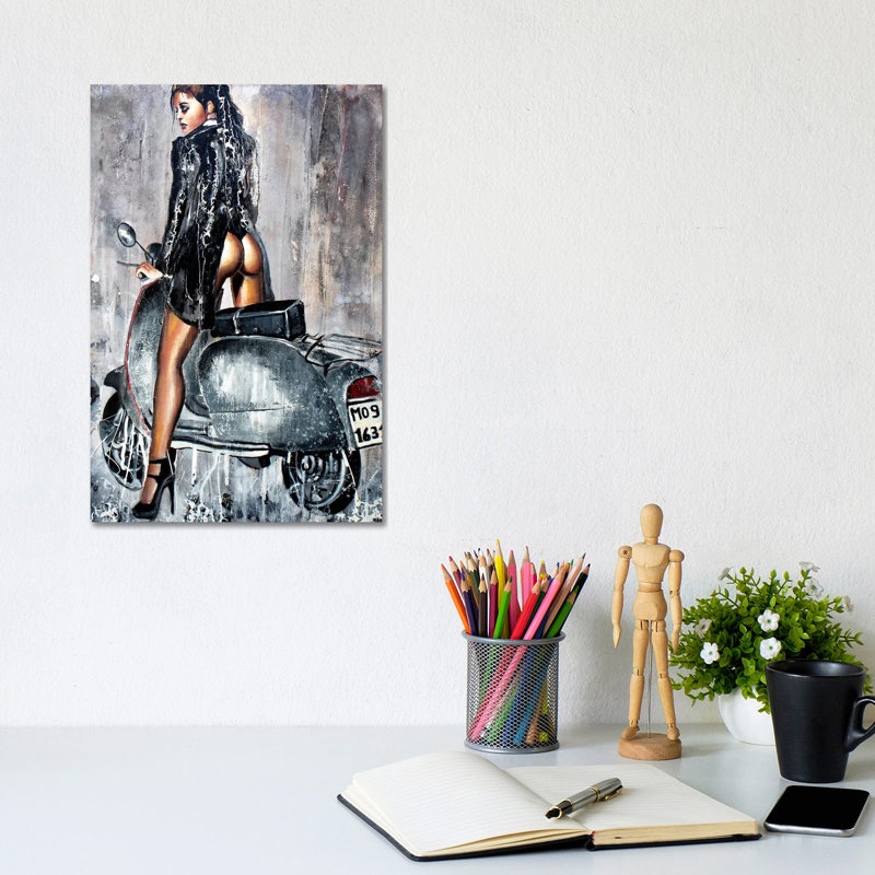 Feel Free To Go by Donatella Marraoni - Painting on Canvas, Wrapped Canvas, 20.32 cm H x 30.48 cm W