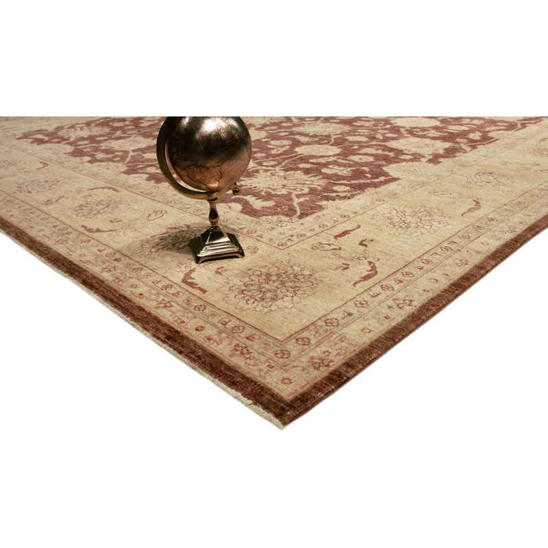 Wajdi Hand Woven Cotton and Wool Oriental Area Rug
