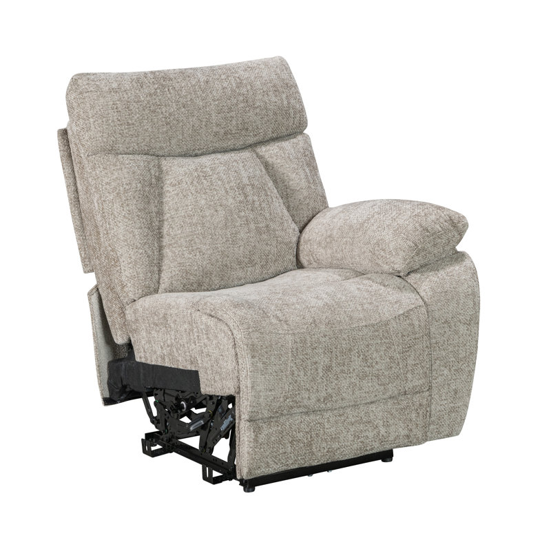 Willowfern Left-Hand Power Recliner End Module - Biscuit, Right Hand Facing, Biscuit Fabric