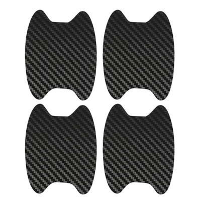 4PCS Handle Stickers Car Door Handle Car Stickers Protective Film Carbon Fiber