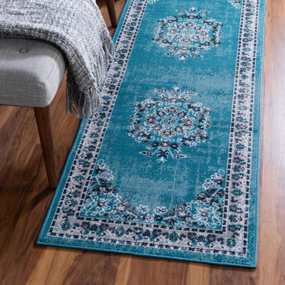 Tapis oriental bleu 