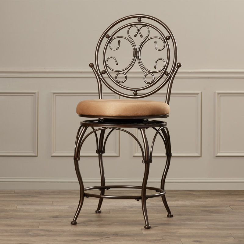 Gatsby Oversized Big and Tall Swivel Stool Counter/Bar Stool, Counter Stool (24.5" Seat Height)