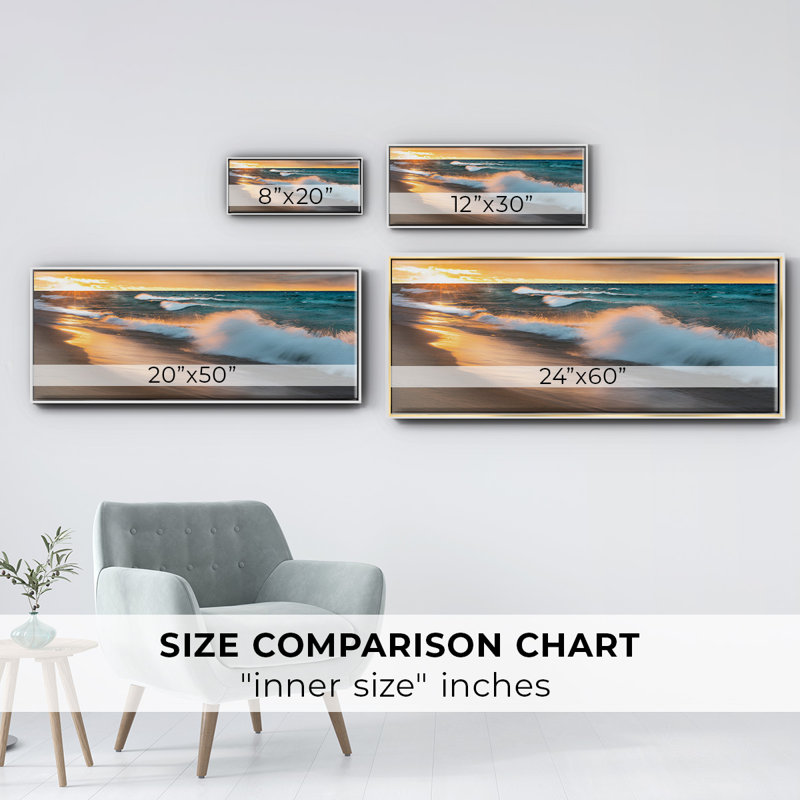 Miners Beach Light, reproduction sur toile encadrée, Blanc, H 12 po x l 30 po x P 1,5 po
