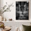 Escalier en béton noir et blanc avec vapeur - Tableau sur toile-774209364