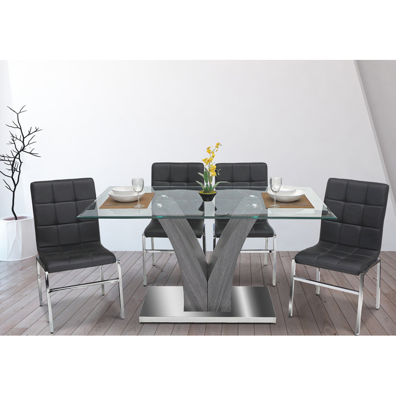 Ensemble repas pour 4 personnes Sosa, Noir