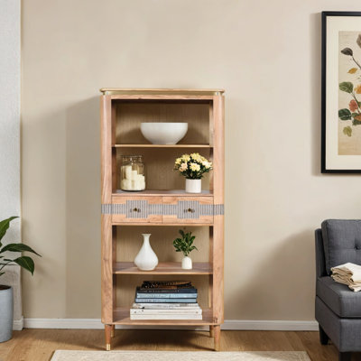Wilton 180cm H x 85cm W Solid Wood Standard Bookcase