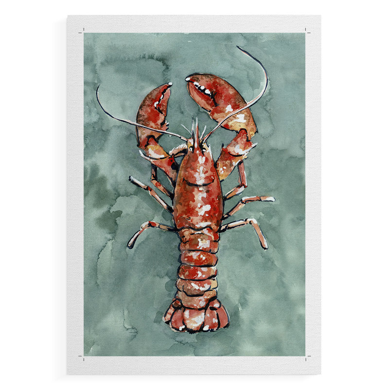 Aquatic Lobster I - Impression sur toile seulement - NON CADRE, H 48 po x l 32 po